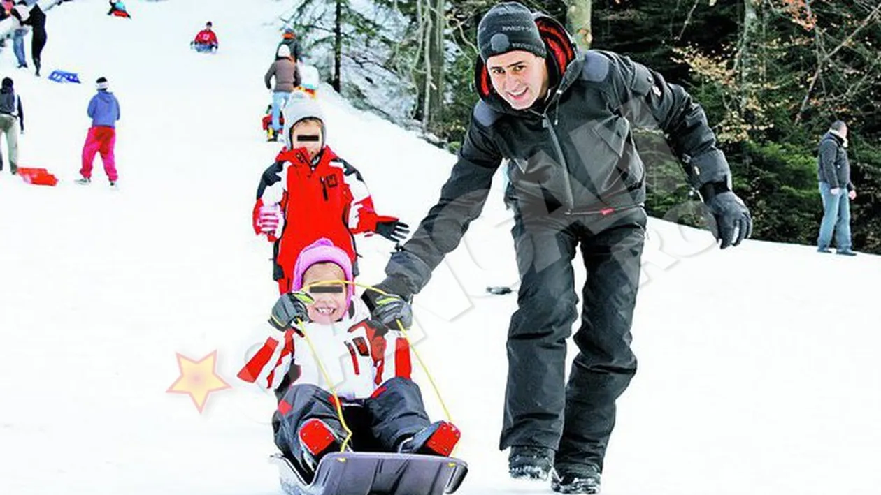 Taticii milionari Remus Truica si Irinel Columbeanu, pe Valea Prahovei cu fetitele. Si-au dus comorile la munte