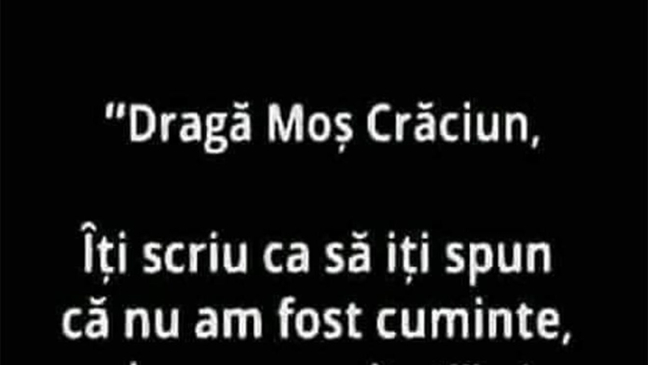 BANCUL ZILEI | "Dragă Moș Crăciun"