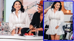 Andra Măruță, într-o rochiță prea scurtă în direct la Pro TV! Când s-a așezat pe canapea, telespectatorii au văzut tot