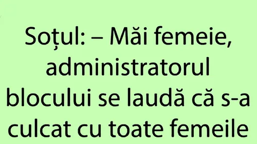 BANC | Administratorul se laudă că s-a culcat cu toate femeile din bloc