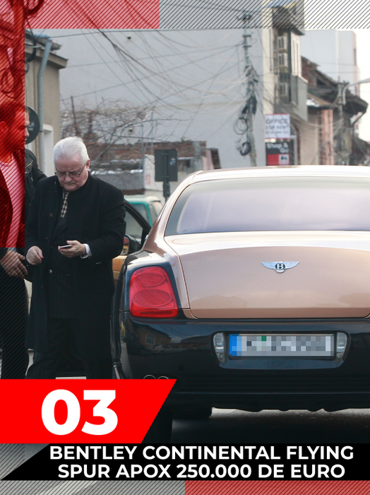 Bentley Continental Flying Spur, de aproximativ 250.000 de euro, în garajul lui Columbeanu