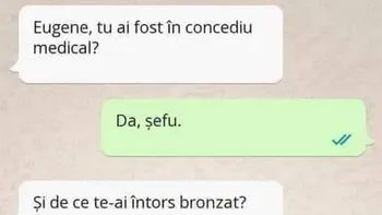 BANC | Concediul medical al lui Eugen