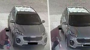 Imaginile surprinse în această benzinărie au devenit virale! Cum a încercat un șofer să își umfle roata cu stingătorul de incendiu 