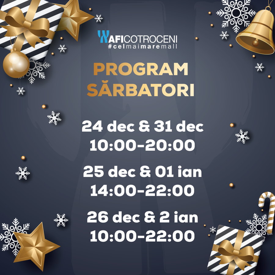 Mall-uri deschise Crăciun 25 decembrie Afi Palace Cotroceni