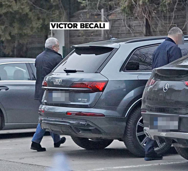 Victor Becali și amicul său se pregătesc să părăsească zona (SURSA FOTO: CANCAN.RO)