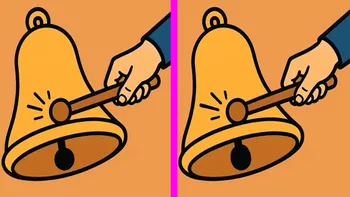 Test de logică | Aceste două clopote par identice, dar nu sunt. Identificați cele 3 diferențe în 23 de secunde!