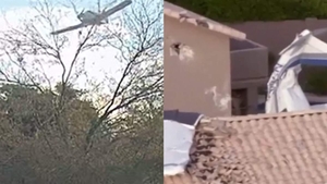 Un avion s-a prăbușit în curtea unei case. În urma impactului, trei persoane au fost rănite