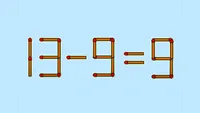 Test de inteligență | Mutați un singur băț, pentru a transforma 13 - 9 = 9 într-o egalitate corectă