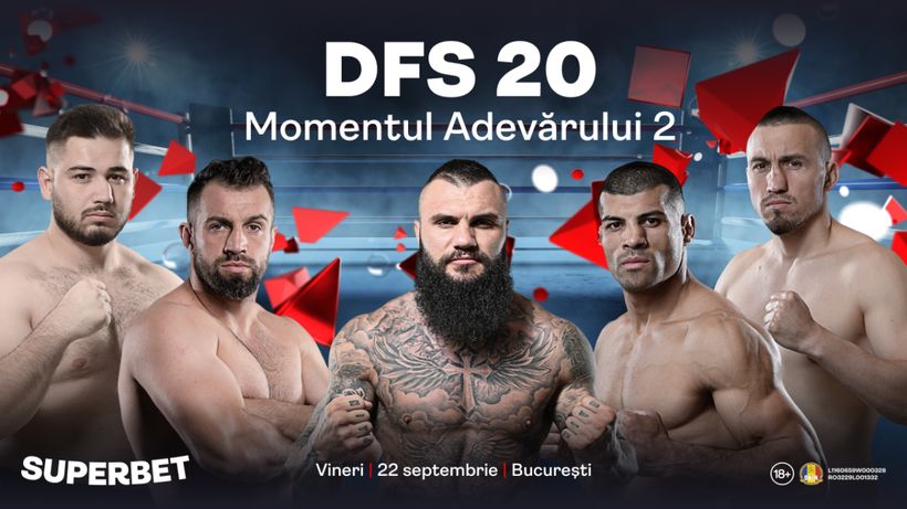 (P) Momentul Adevărului 2. Oferta de pariuri pentru DFS 20, cea mai tare gală de kickboxing a anului