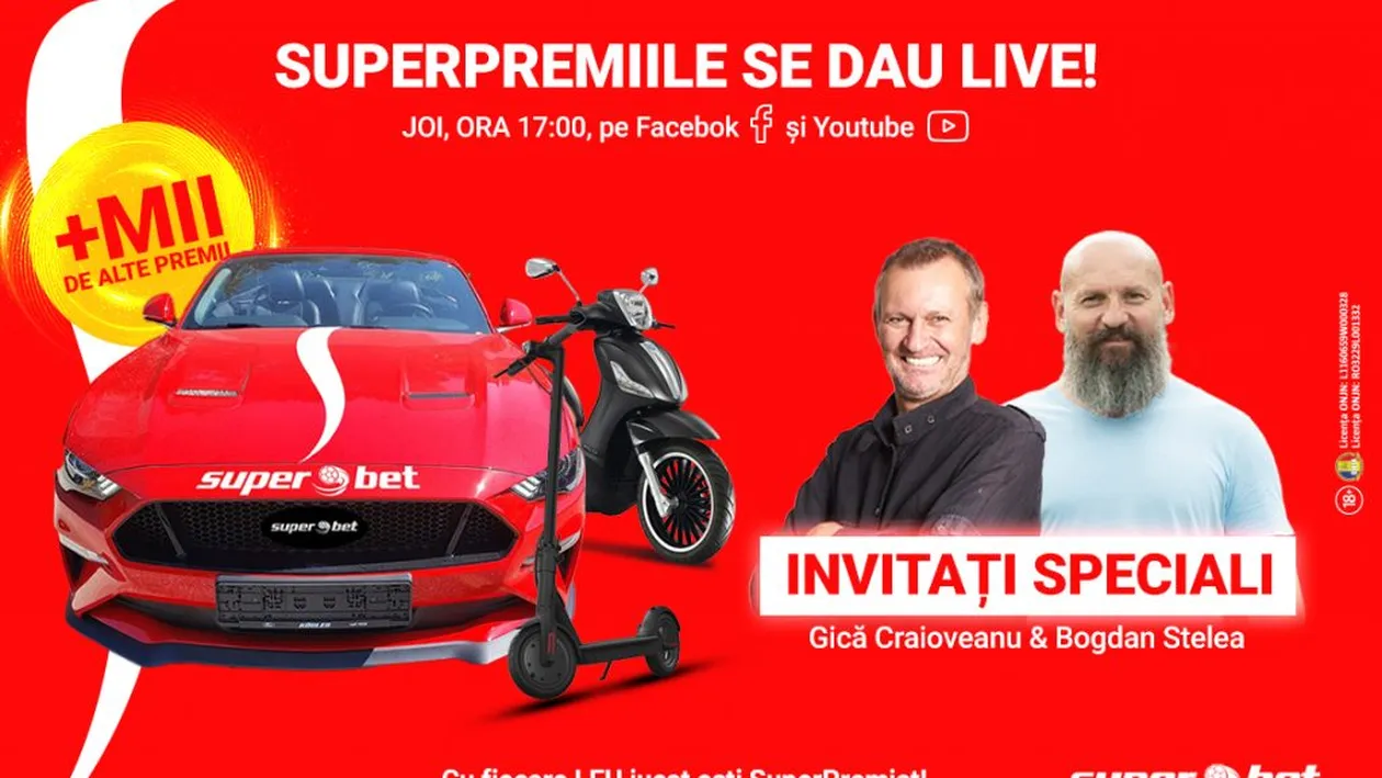 Vezi de la 17:00 în direct ce premiu câștigi la SuperLive Show! Extragere națională cu peste 3.000 de premii!