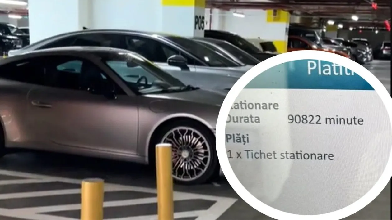 Cât a avut de plată un român care și-a lăsat mașina, 63 de zile, în parcarea unui mall. Suma achitată pentru cele 90.822 de minute de parcare