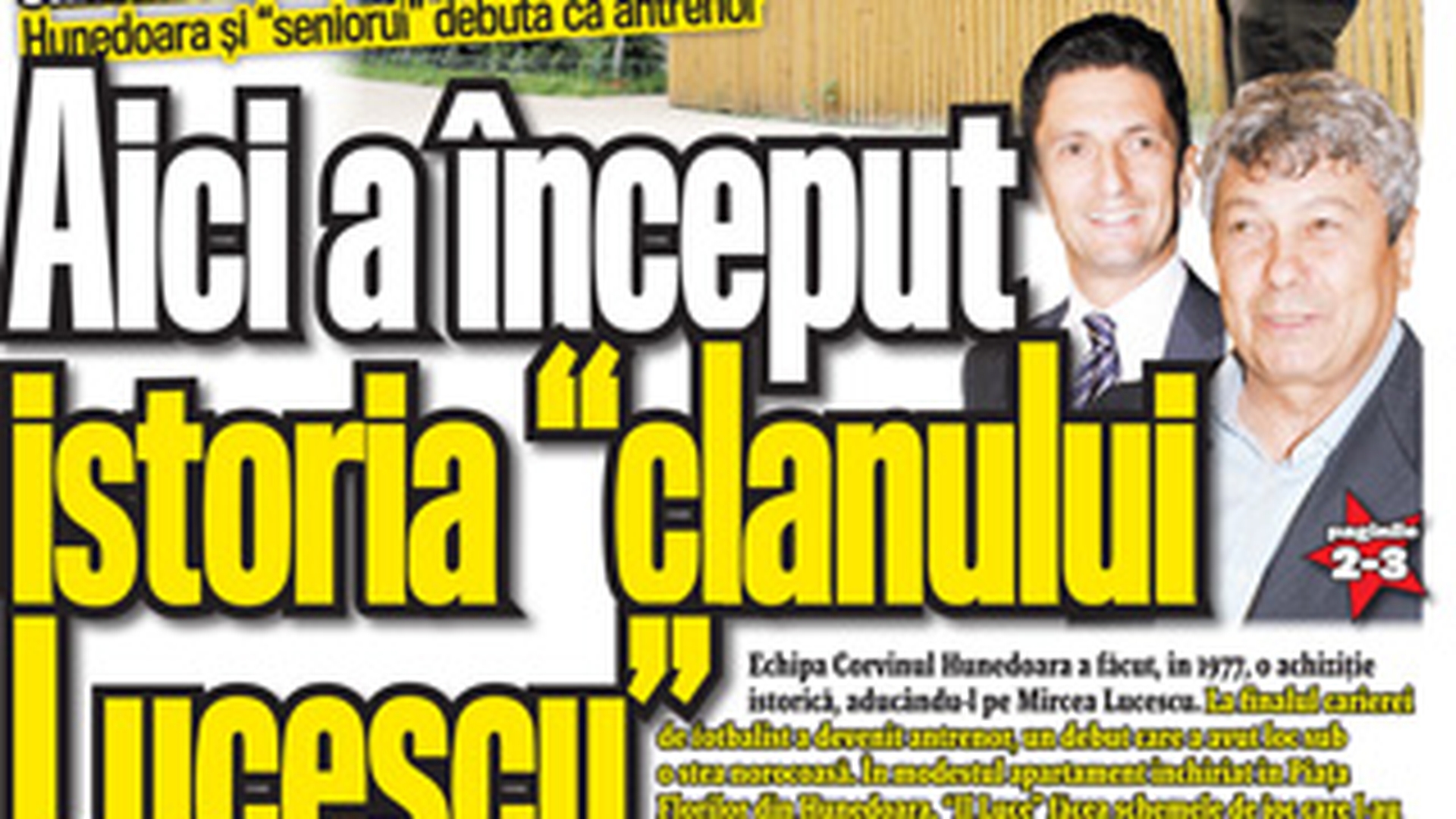 A aparut noul CANCAN de WEEKEND! Citeste despre inceputurile istoriei "clanului Lucescu"