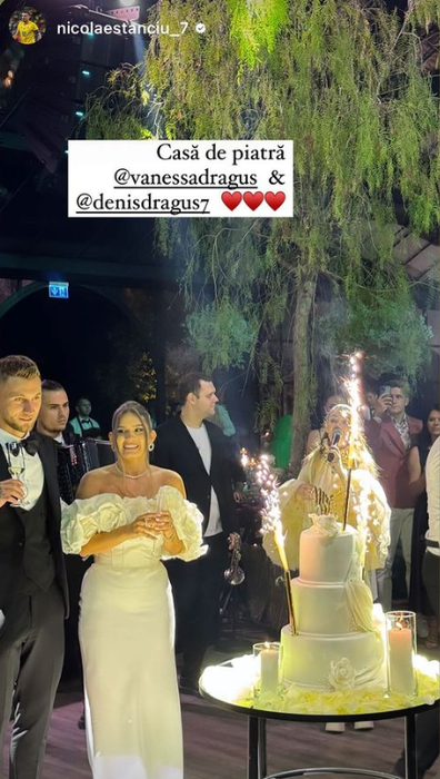 Vanessa și Denis Drăguș au avut o nuntă fabuloasă/ Sursa foto: Instagram