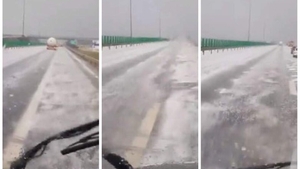 Urgia a lovit azi pe Autostrada Soarelui. Gheața a acoperit drumul spre Constanța