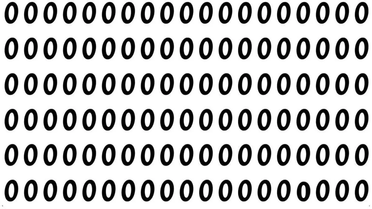 Iluzie optică virală | Găsiți cifra 0 camuflată în această imagine. 98 dintre 100 de oameni nu reușesc!