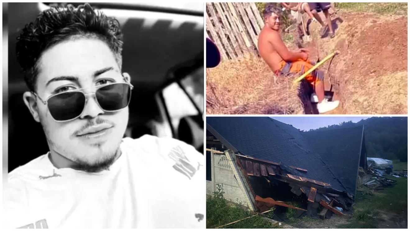 Ultimele imagini cu Octavian în viață. Tânărul de 18 ani a murit strivit de un acoperiș, în timp ce încerca să se adăpostească de furtună
