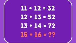 Test de logică | Dacă 11+12=32, 12+13=52 și 13+14=72, atunci cât este 15+16?