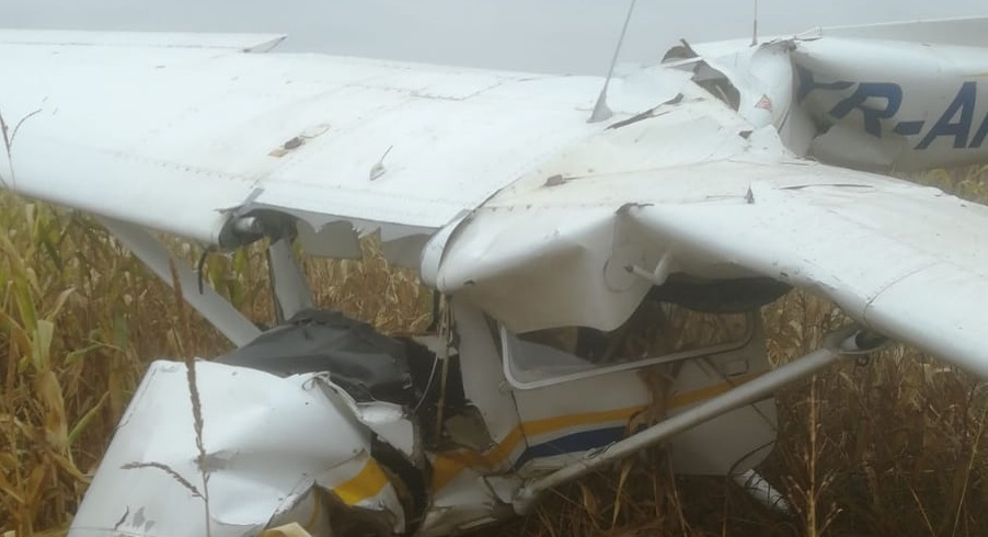 Aeronava a fost distrusă în urma impactului