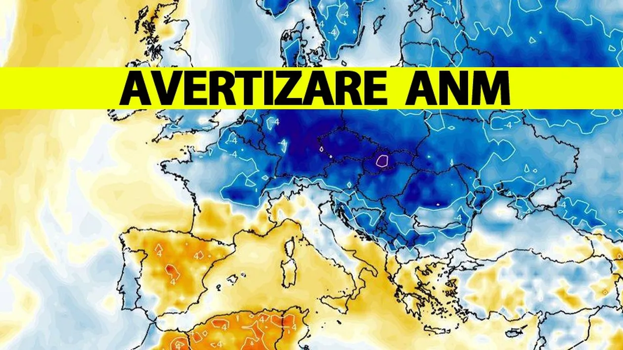 ANM, avertizare meteo de vreme severă imediată. Fenomene meteo periculoase în România