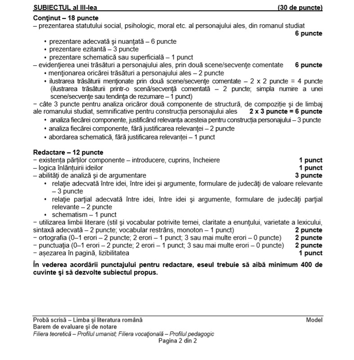 Ce pică la BAC 1 iulie 2019. Subiecte la Limba şi literatura română, EDU.RO