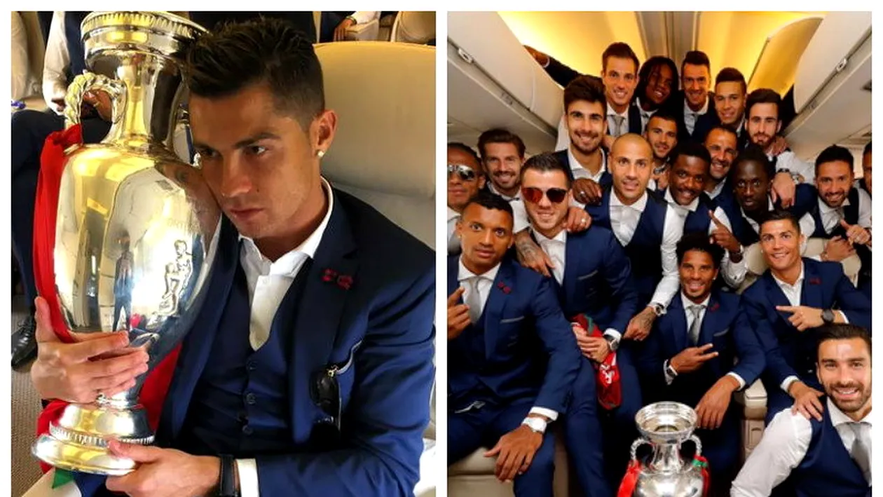 Portugalia este noua campioană a Europei la fotbal. Cum s-a pozat CRISTIANO RONALDO în avion