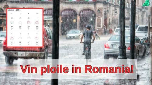 Pe ce dată vin ploile în București, de fapt. Meteorologii Accuweather au modificat prognoza pentru octombrie 2025