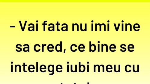 BANC | "Ce bine se înțelege iubi meu cu tata"