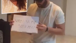 Mihai Bendeac a cerut-o de soție pe Roxana Vancea! Imaginile cu reacția savuroasă a focoasei brunete