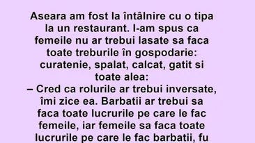 BANC | Aseară am fost la întâlnire cu o tipă, la un restaurant