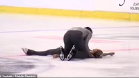 Momente dramatice în patinaj! A fost la un pas de moarte după ce partenerul ei a scăpat-o în cap | VIDEO