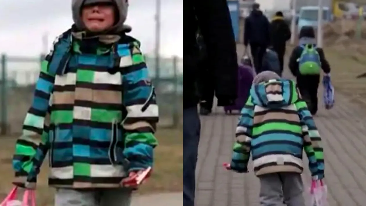 Incredibil! Un băiețel de doar 5 ani a trecut granița singur, plângând. Micuțul a venit pe la punctul de trecere a frontierei Medika, din Polonia