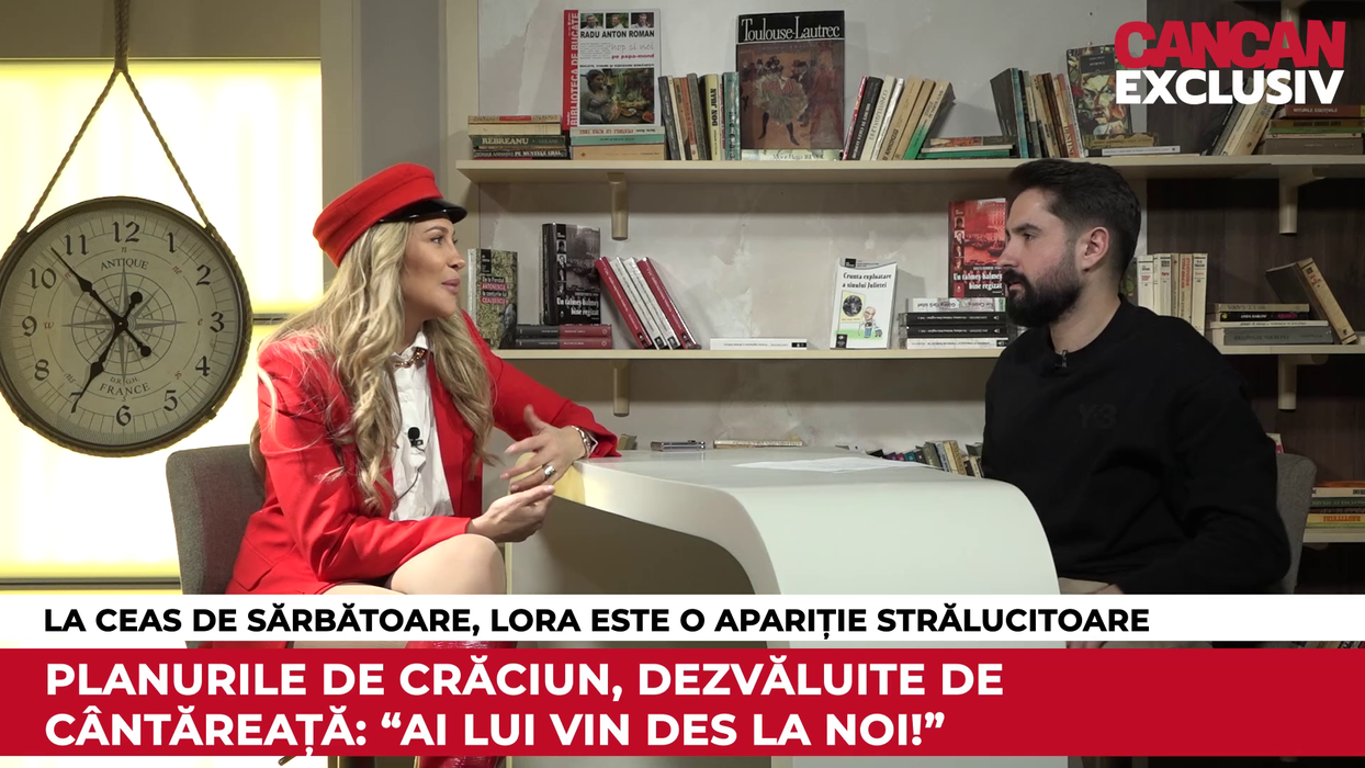Lora a fost invitata specială a emisiunii CANCAN EXCLUSIV, pentru ediția de sărbători (Foto: captură video)