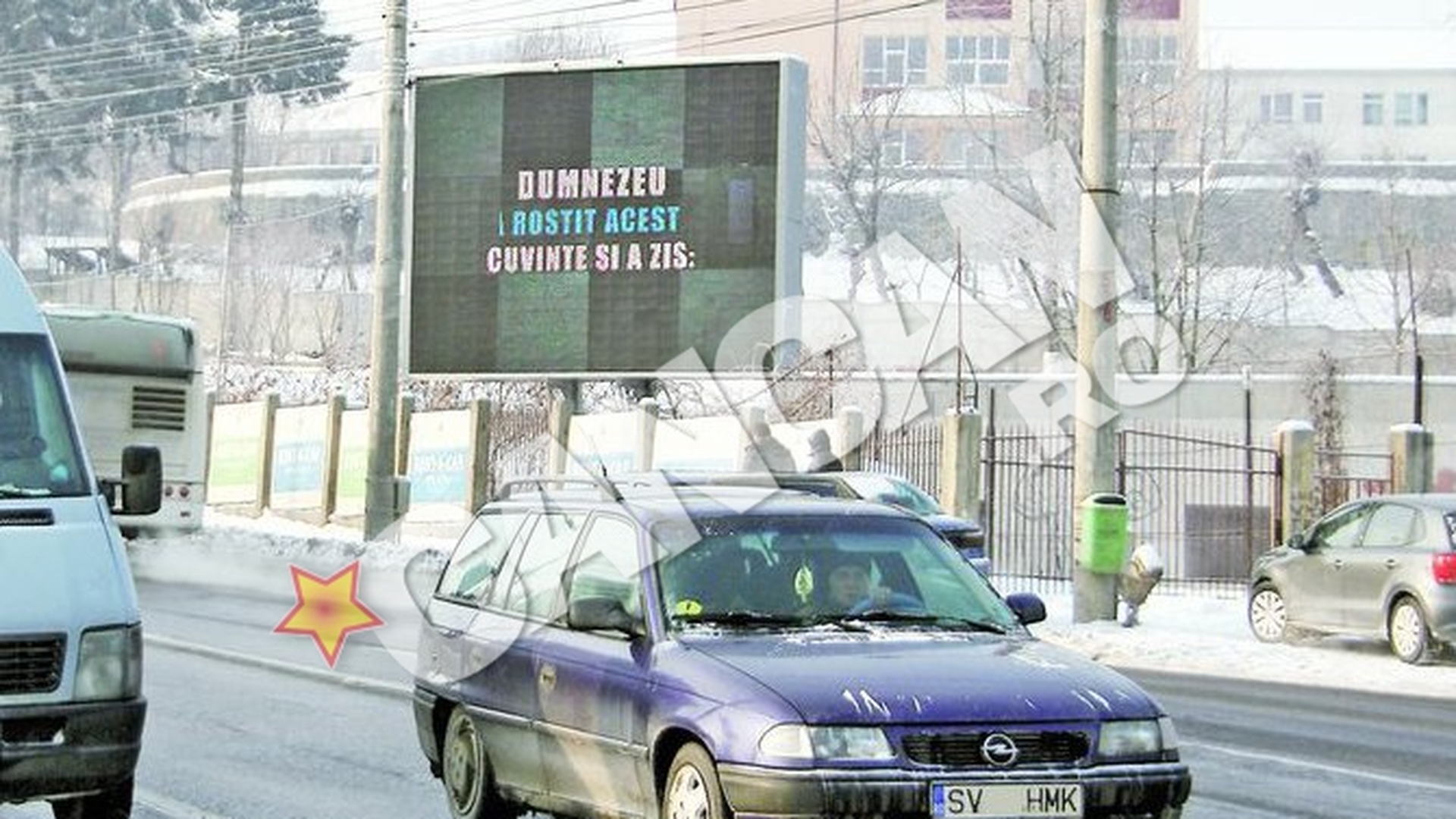 O suceveanca a investit 10.000 de euro intr-un panou publicitar cu mesaje biblice! Ii face "reclama" lui Dumnezeu
