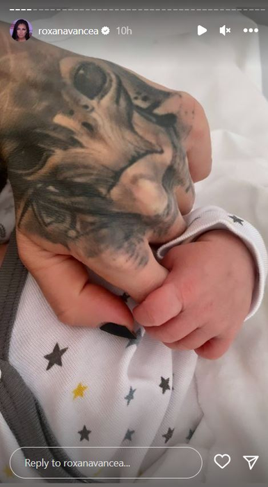 Roxana Vancea a repostat imagini din perioada în care l-a adus pe lume pe Zian. Sursă: Instagram
