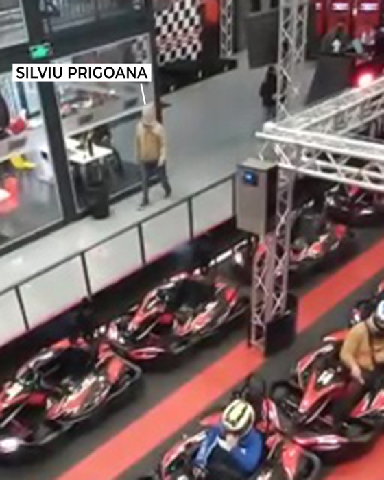 Silviu Prigoană, la Romexpo, acolo unde și-a dus băiatul, pentru o tură de karting