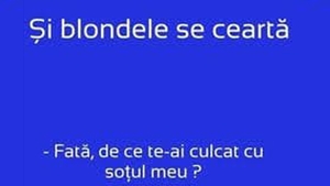 BANCUL ZILEI | Și blondele se ceartă: "Fată, de ce te-ai culcat cu soțul meu?"