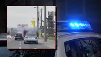 Inconștiență dusă la extrem pe străzile din Suceava. Trei tineri au făcut „spectacol” în mașină, iar Poliția i-a lăsat fără talon