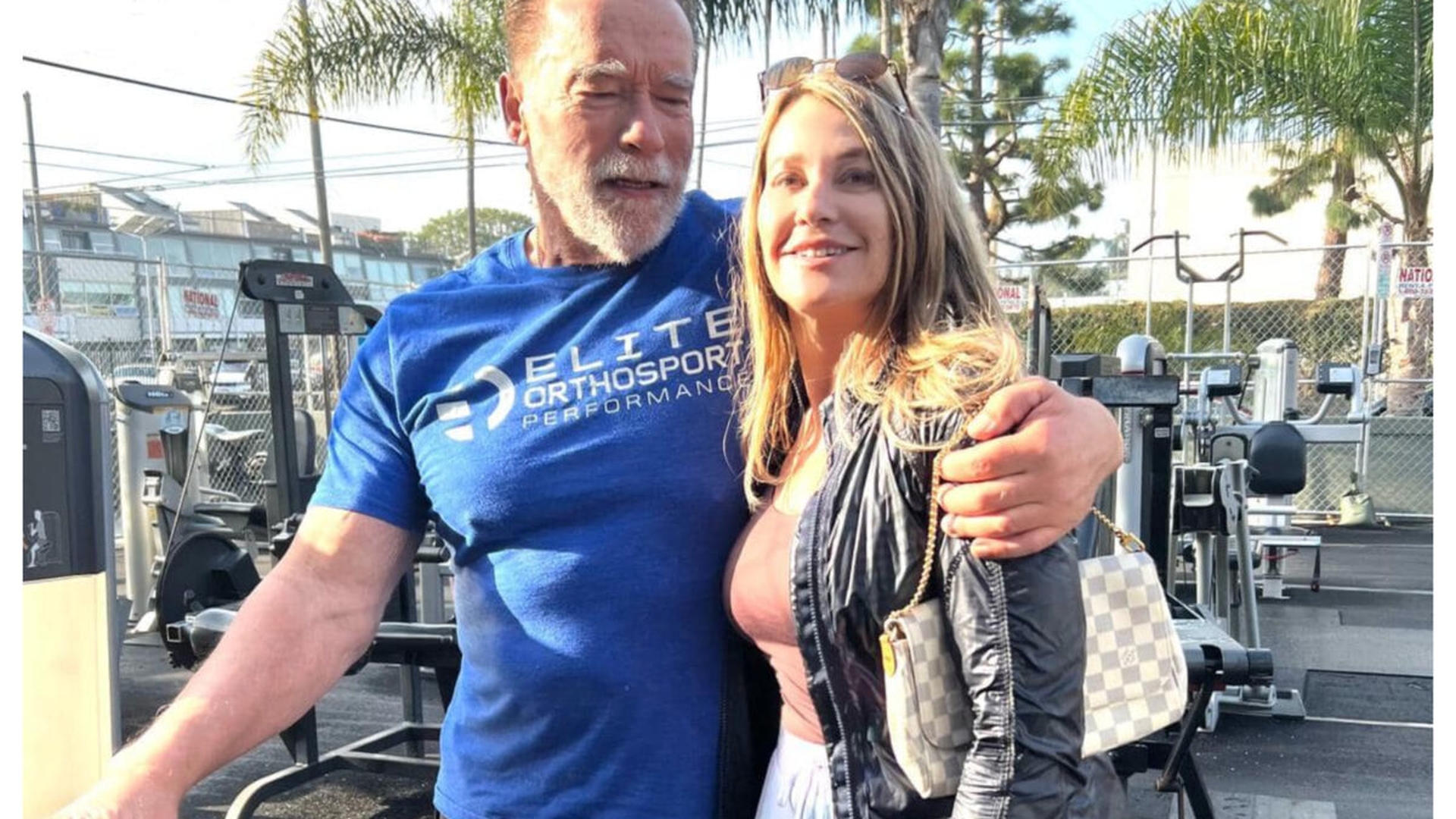 Nadia Comăneci, antrenoare personală pentru Arnold Schwarzenegger. Cum au fost surprinși cei doi