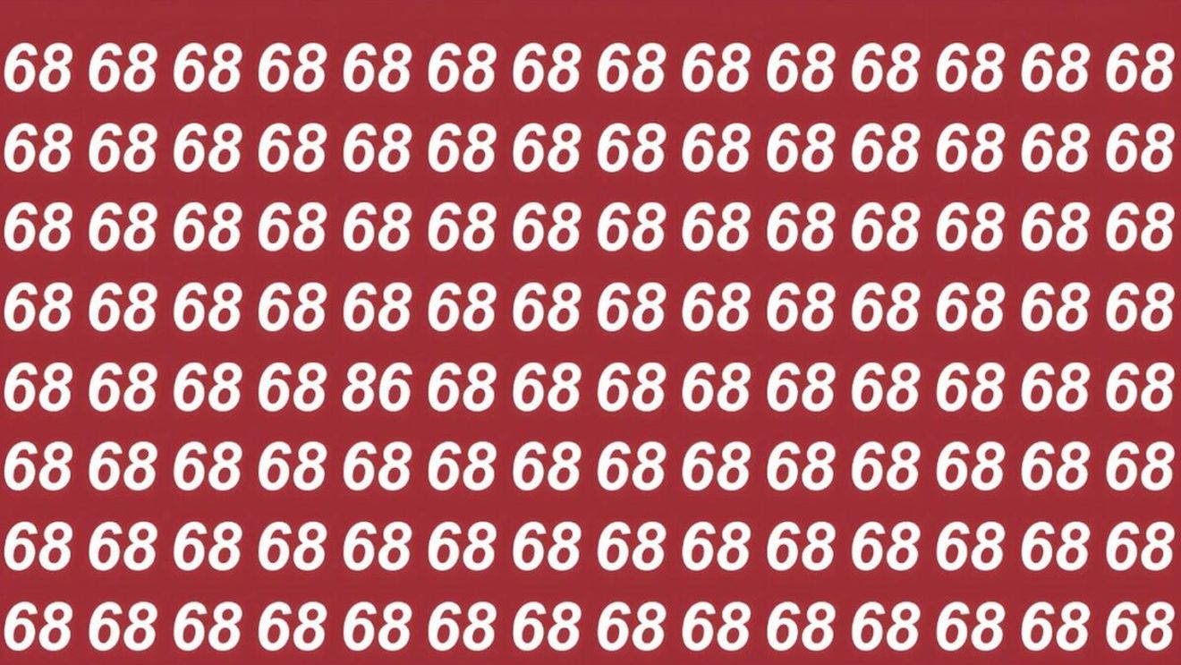 Test de inteligență | Numai cei cu ochi de vultur văd unde se ascunde numărul '86' în doar 9 secunde!