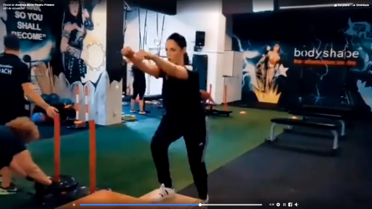 Andreea Marin, șase săptămâni de fitness. Iată cum trage de fiare! (video)
