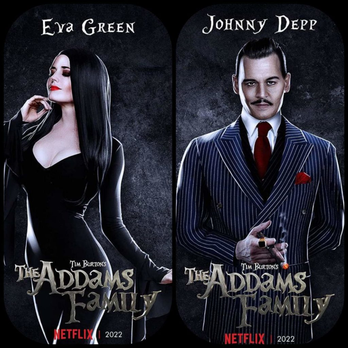 Cum ar arăta Johnny Depp și Eva Green în Familia Addams