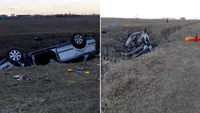 Accident mortal, în Vrancea. Două persoane și-au pierdut viața, după ce mașina în care se aflau s-a rostogolit de mai multe ori