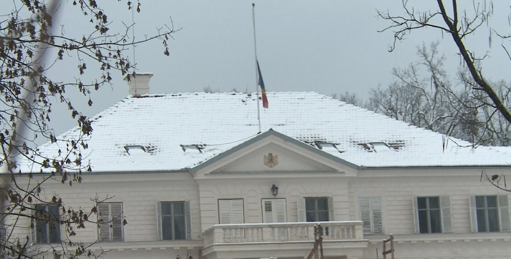 Palatul de la Săvârşin, cu steagul în bernă