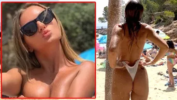 Alexandra Stan a confundat plaja cu nudiștii! A băut bere și și-a dat jos sutienul de față cu toată lumea