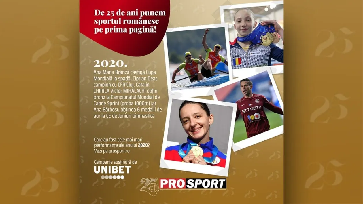 PROSPORT 25 – 2020. Ana Maria Brânză câștigă Cupa Mondială la spadă! Ciprian Deac, campion și marcator contra FC Sevilla. EURO și Olimpiada, blocate de pandemie!