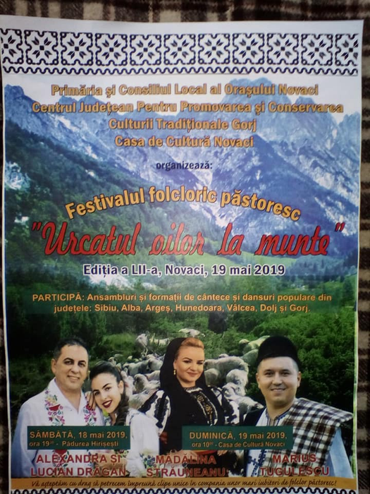 Afișul de anul trecut al festivalului de la Novaci