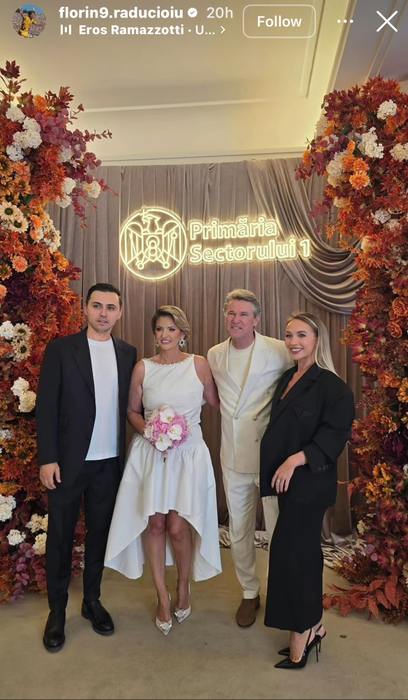 Imagini de la nunta lui Florin Răducioiu cu Andreea/ sursă foto: Instagram