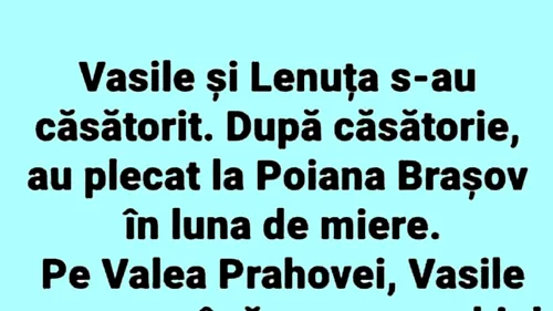 Bancul dimineții | Vasile și Lenuța s-au căsătorit