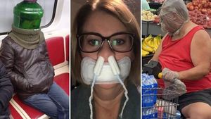 TOP 25 - Cele mai amuzante idei. Cu ce au înlocuit oamenii din imagini masca de protecție