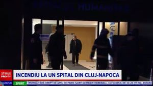 Incendiu într-un spital privat din Cluj-Napoca. Autospecialele au intervenit imediat